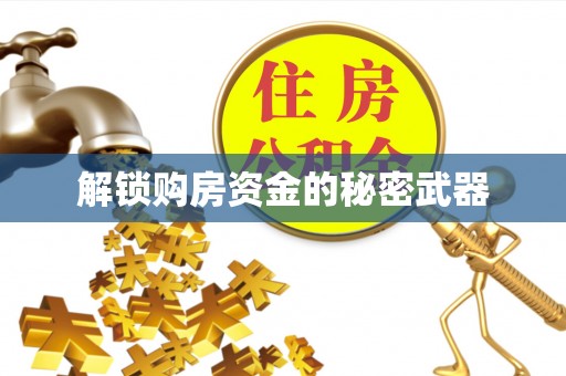 中正解锁购房资金的秘密武器